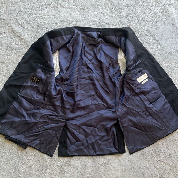 SuitSupply Napoli Vitale Barberis Canonico Blazer Suit Jacket Wool 110s 48R Gray - Picture 3 of 9